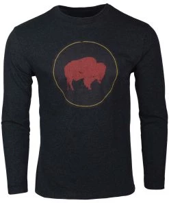 Mountain Khakis Men's Bison Patch Long Sleeve T- Shirt