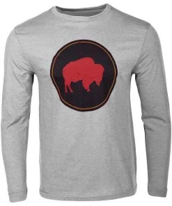Mountain Khakis Men's Bison Patch Long Sleeve T- Shirt
