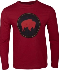 Mountain Khakis Men's Bison Patch Long Sleeve T- Shirt